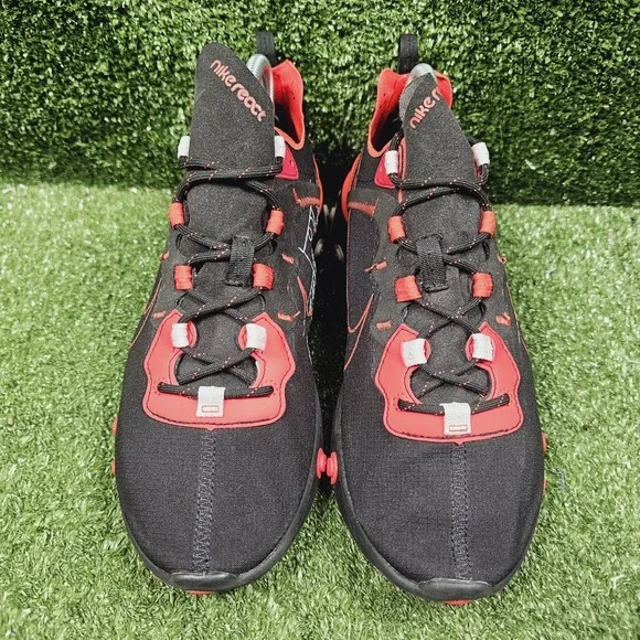 Nike React Element 55 Script Swoosh Athletic Sneakers CK9285-001 Mens Size 9 - Picture 2 of 8